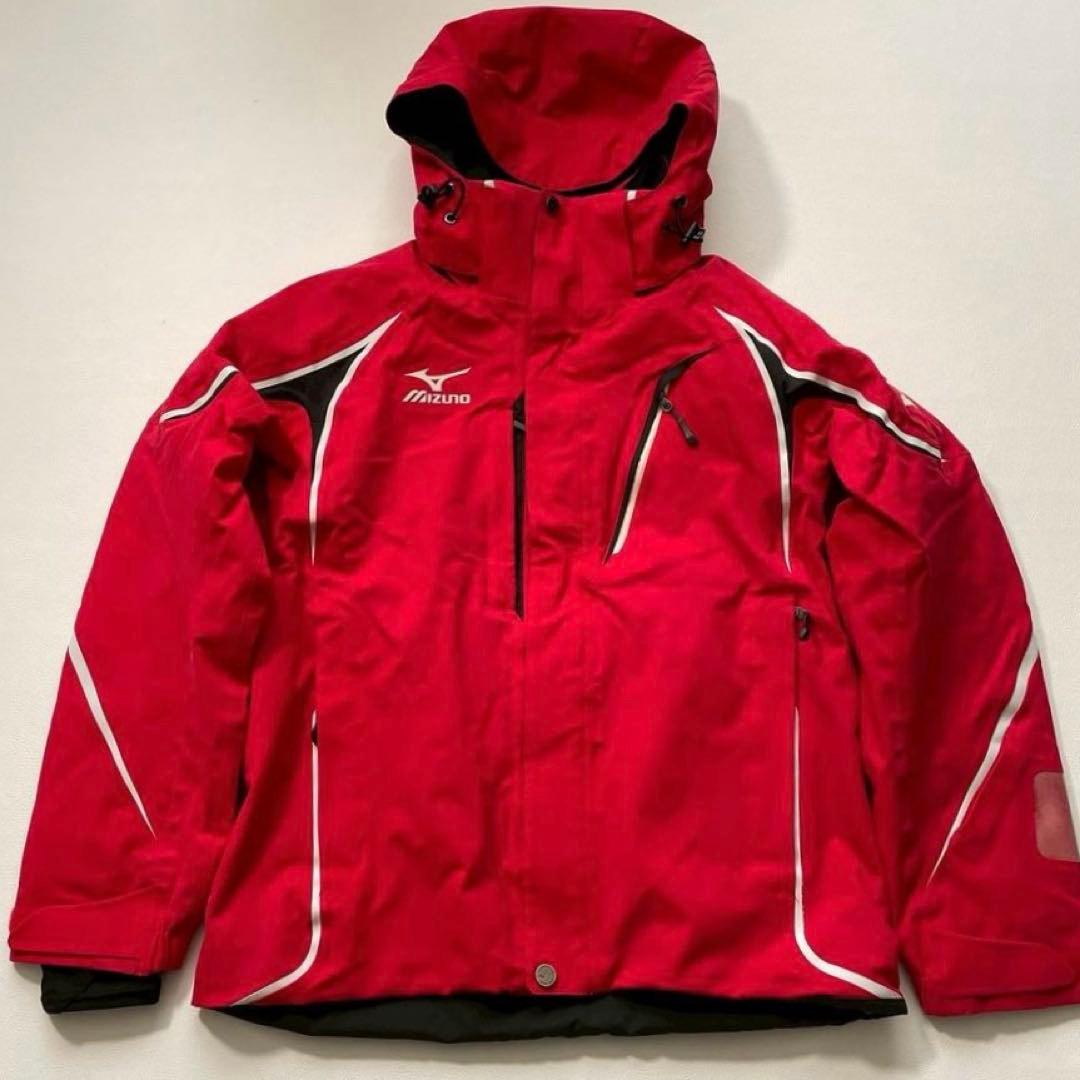 【やまみ】ミズノ スキーウェア 上S 下M セットアップ 赤 ブレスサーモ