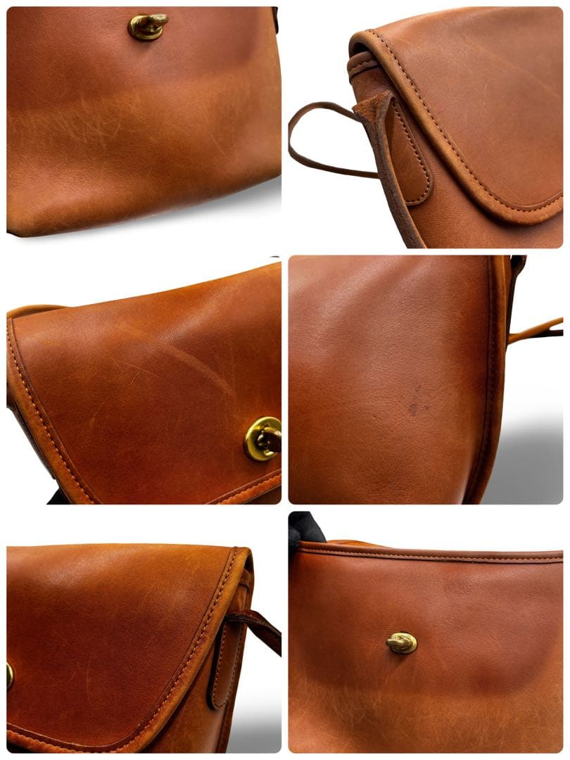 【ヴィンテージ】オールドコーチ　ショルダーバッグ　レザー　ターンロック　ブラウン