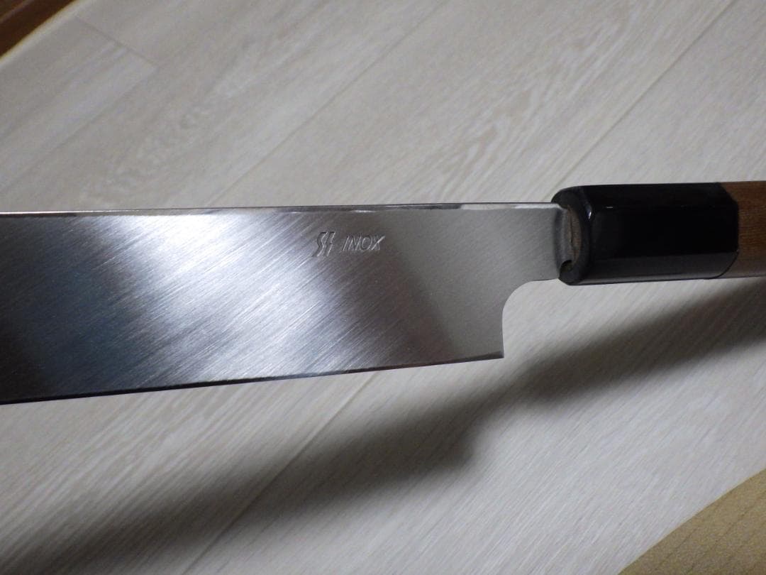 酔心INOX本焼き★柳刃刺身包丁尺寸★六角半丸水牛柄★鞘付属