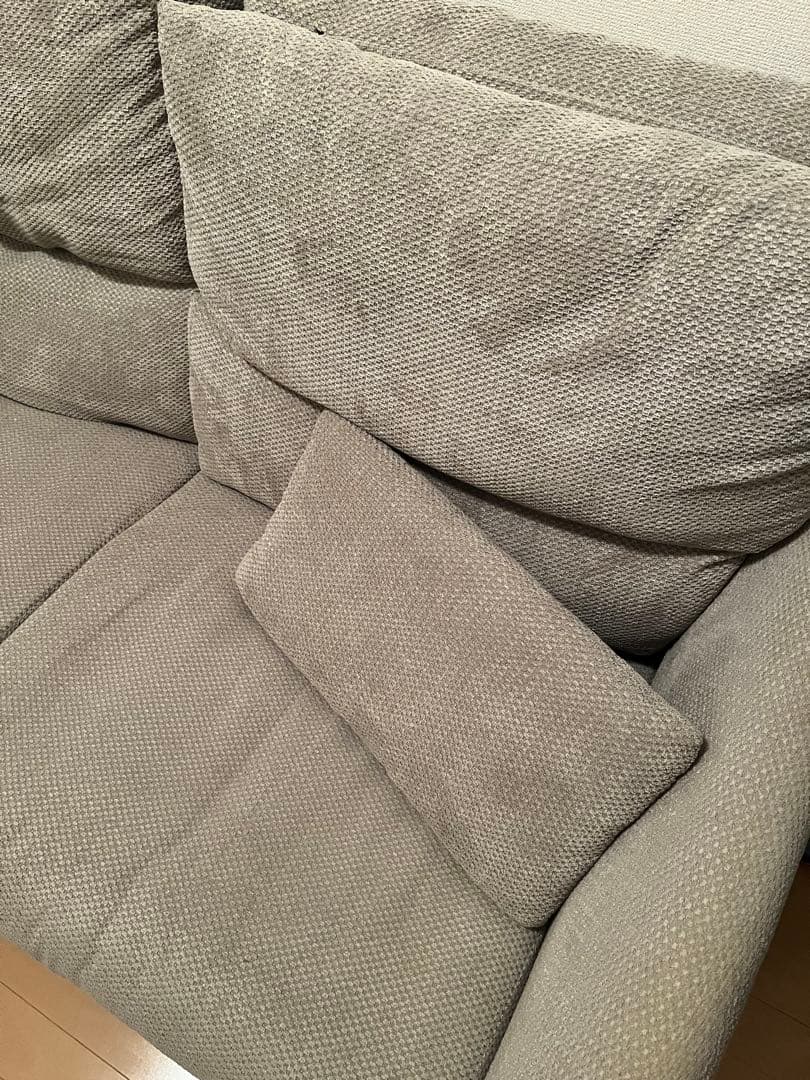 ニトリ ファブリック2人掛けソファ ブラウン