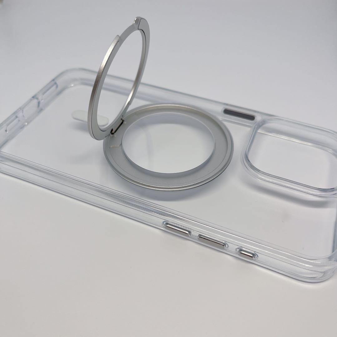iPhone 15 Pro Max ケース Magsafe スマホリング 透明