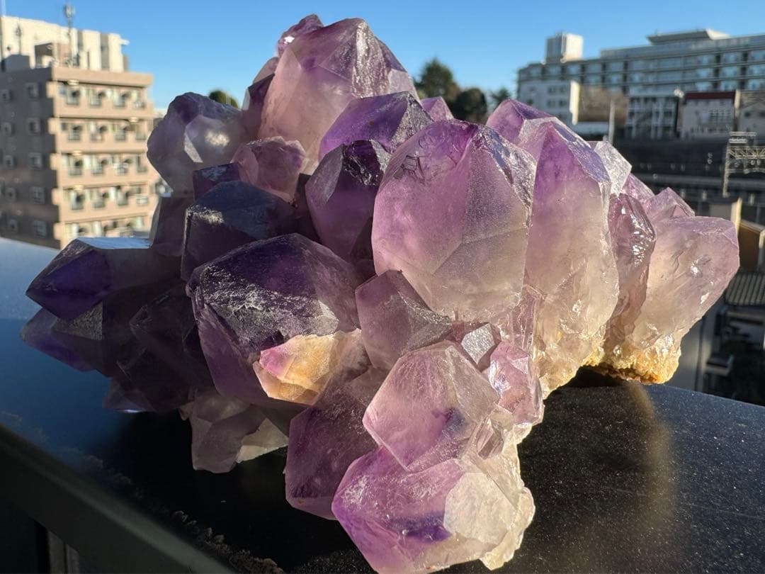 ザンビア産　希少　アメジスト　フラワー　クラスター　開運水晶