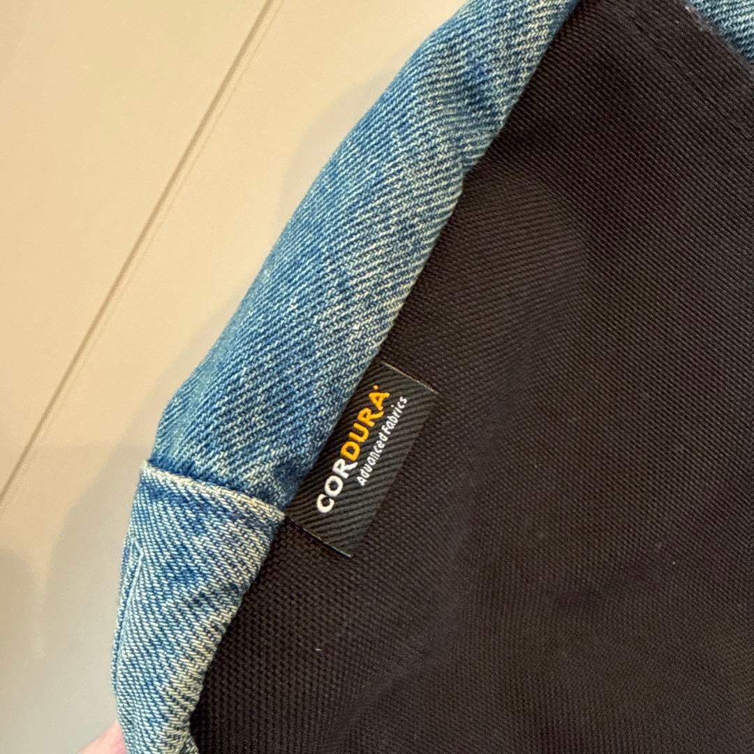 supreme デニム　ショルダー　バッグ　シュプリーム　インディゴブルー