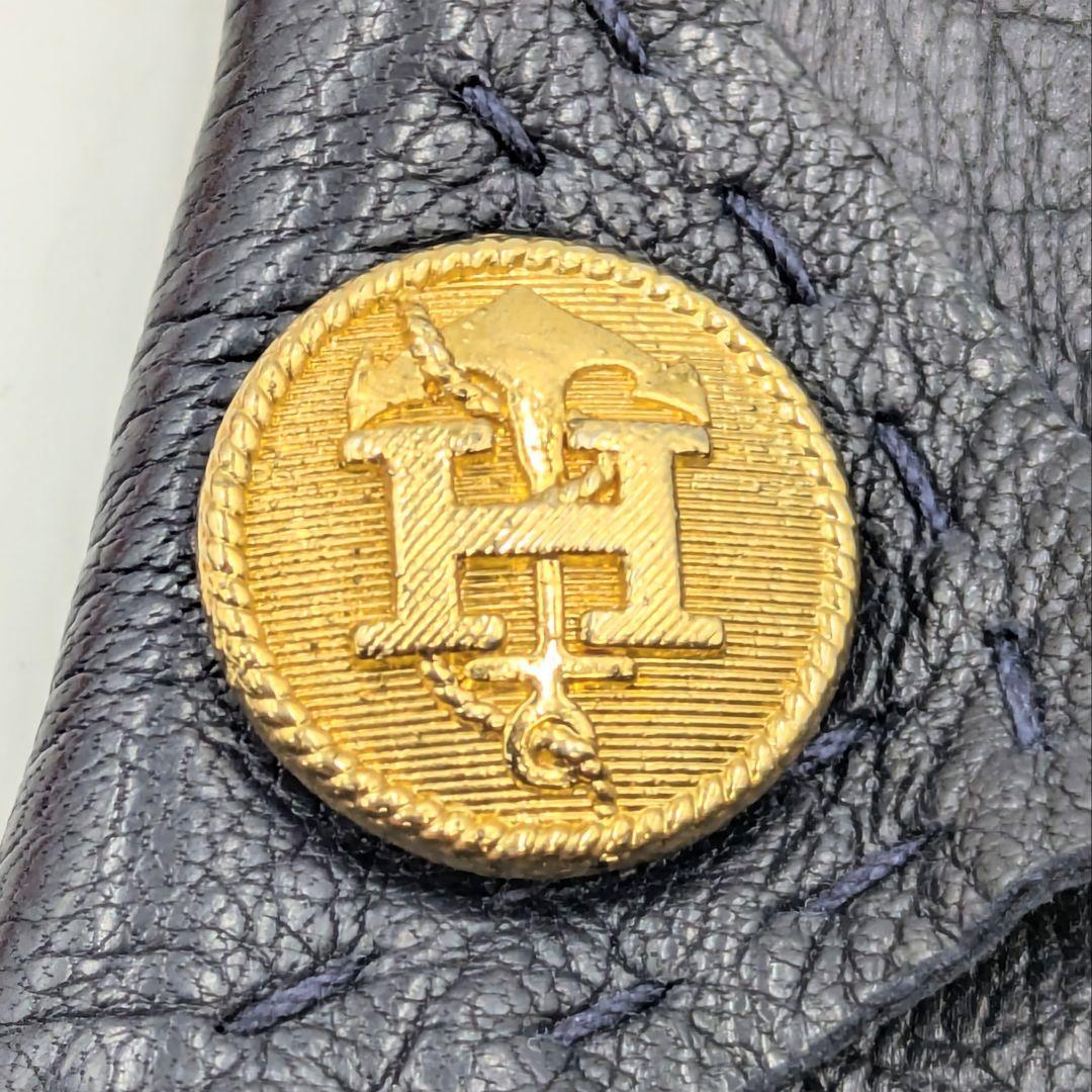 HERMES エルメス セリエラムスキン グローブ 手袋 ダークブルー