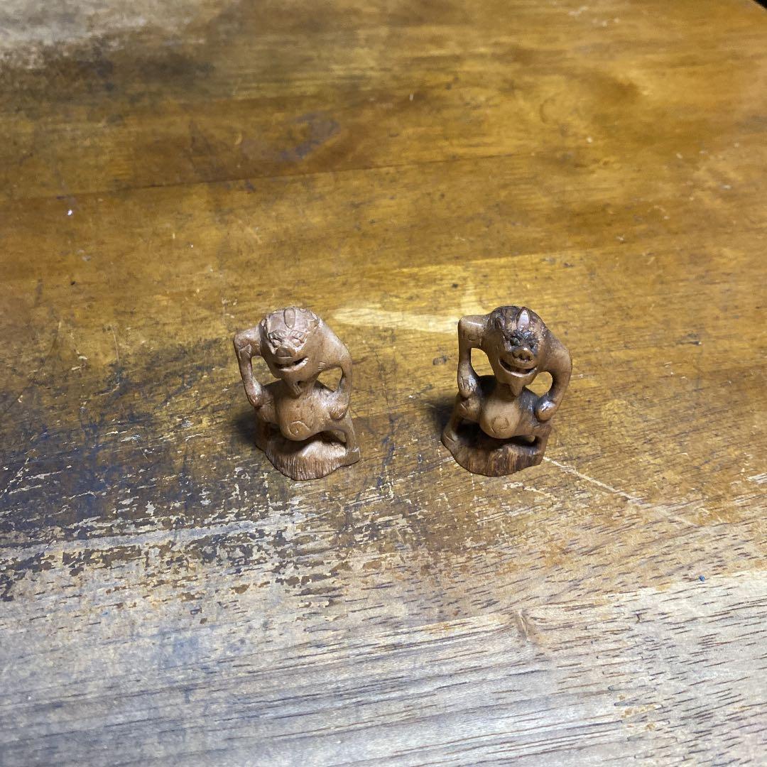 専用　天邪鬼根付一対セット