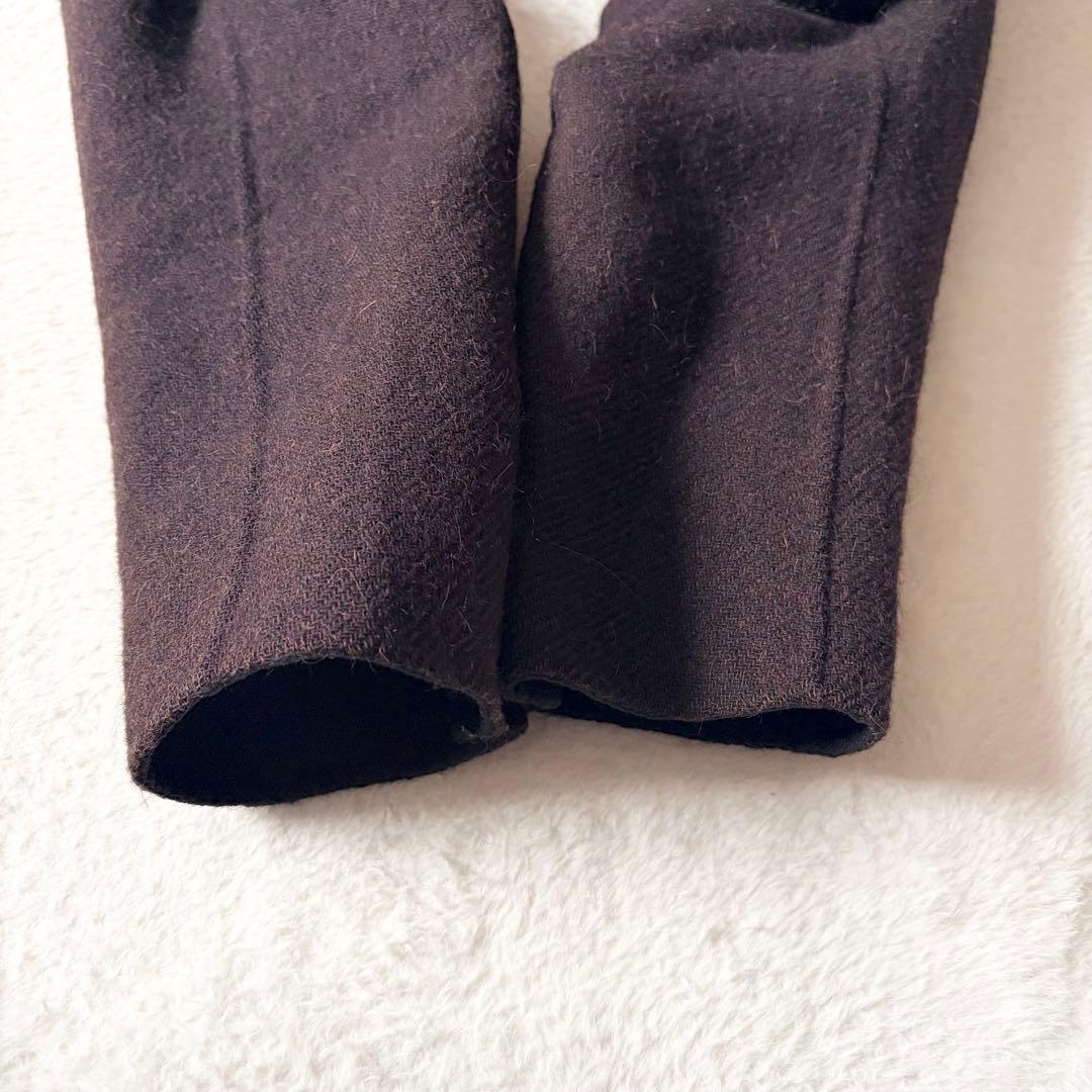 6268 希少✨ イッセイミヤケ フーデッドコート 女優襟 バイカラー L