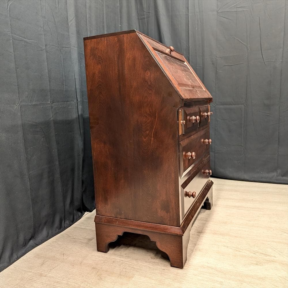 松本民芸家具　ミズメザクラ　無垢　ライティングデスク　ライティングビューロー　机