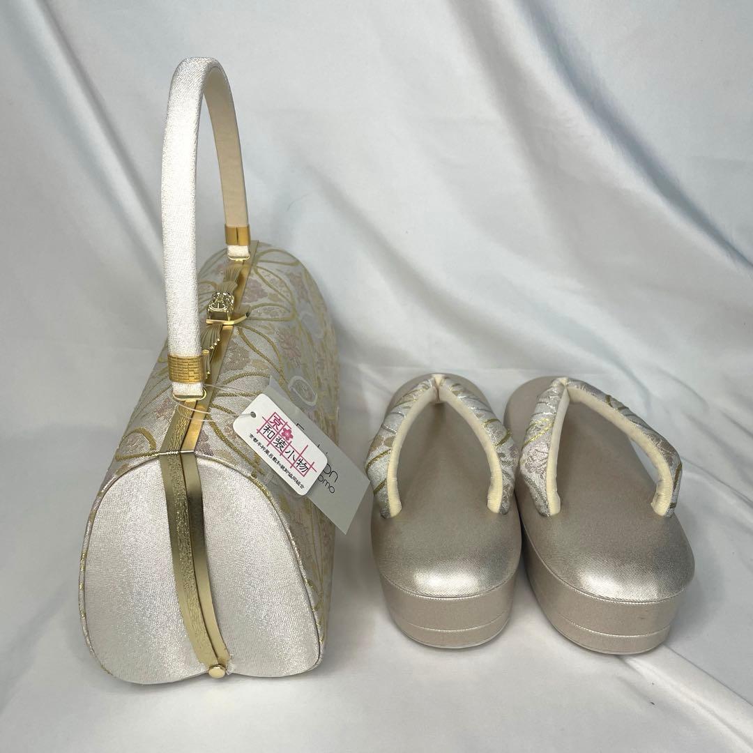 新品　草履　バッグ　セット　訪問着　M 低反発草履　フォーマル系　日本製