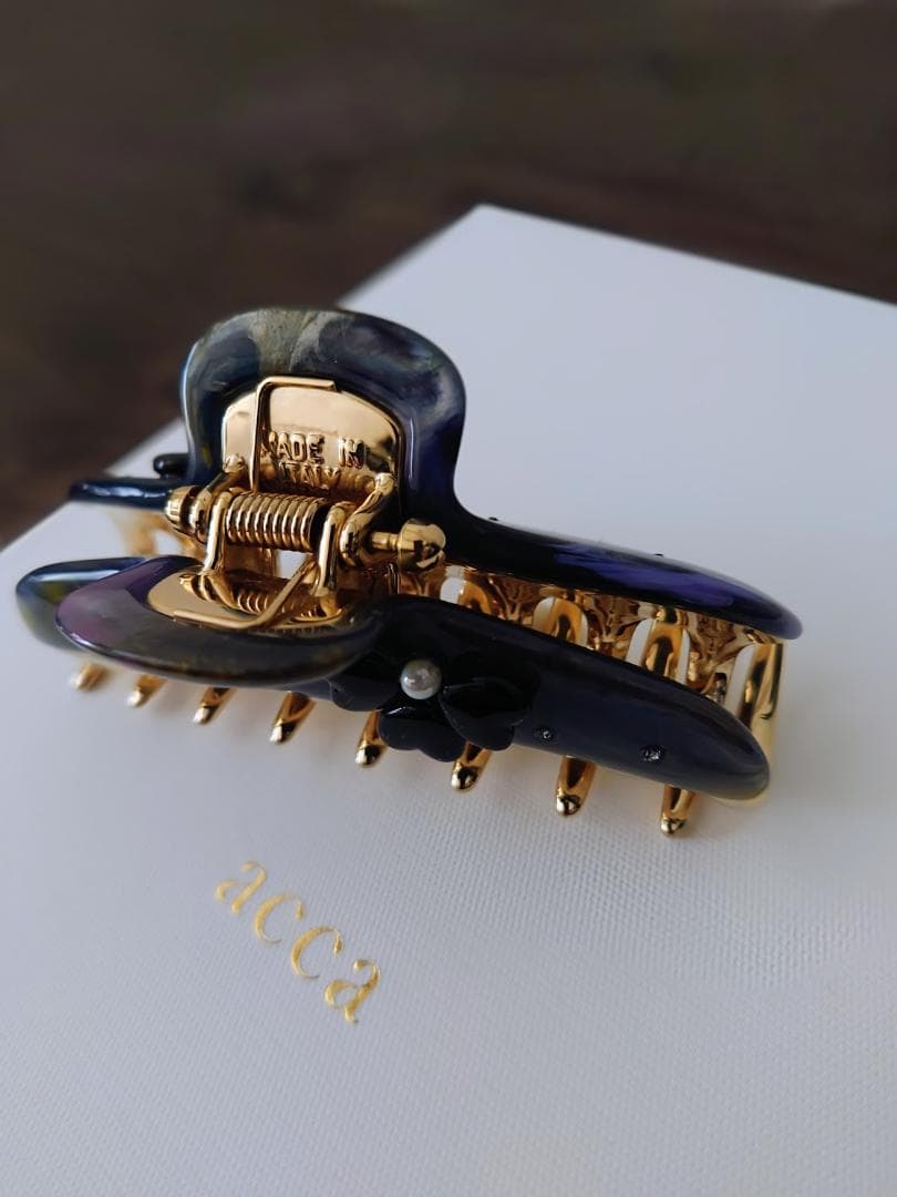 アッカ acca マーブリング ヘアクリップ L