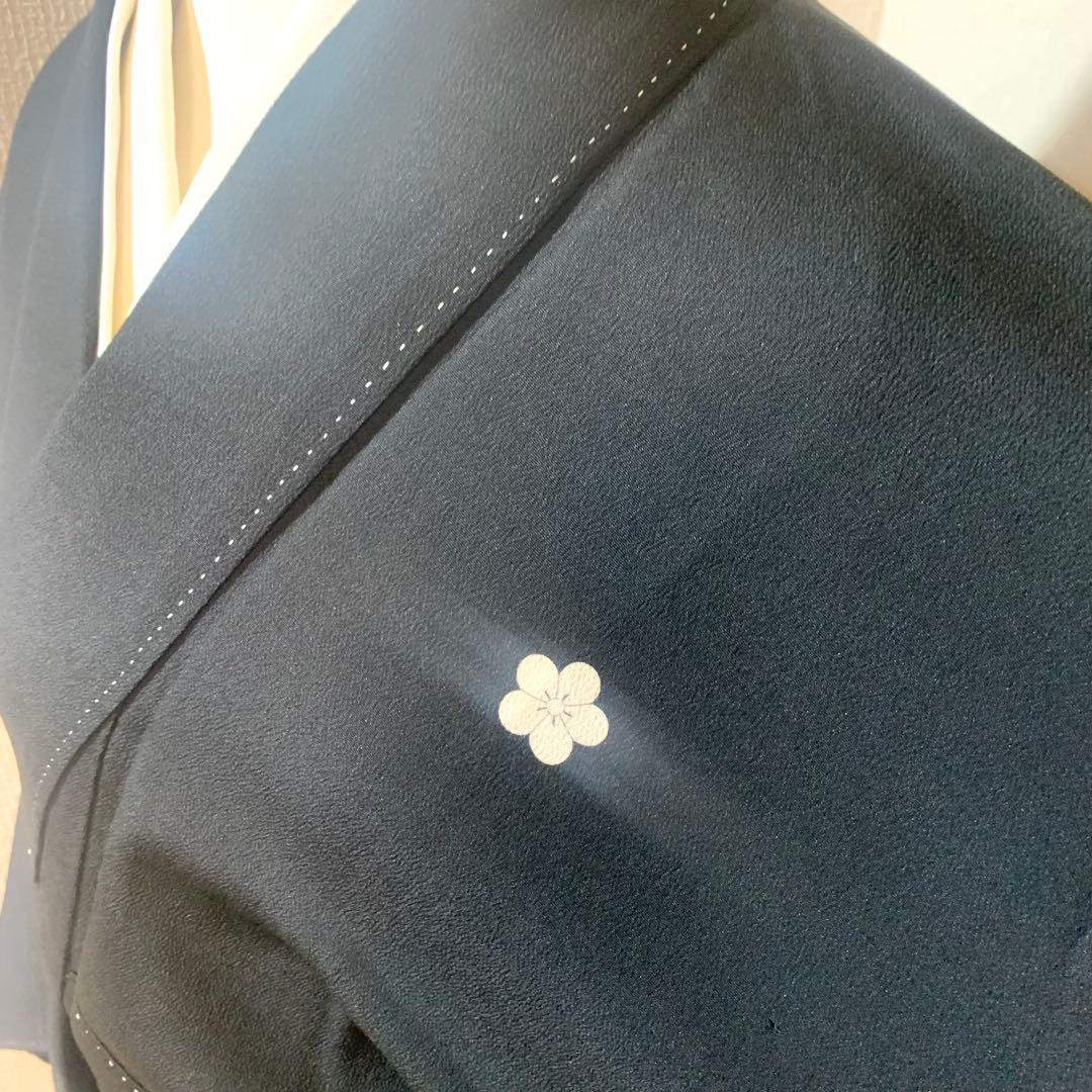 A70⭐️アンティーク着物　大正ロマン　黒留袖　鶴　5つ紋　縮緬　錦紗　逸品