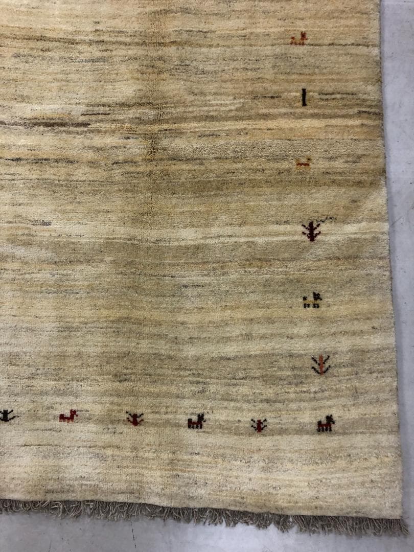 ケンケン様用　ギャベ イラン産 200×292 白 K-27