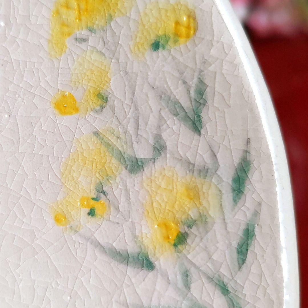 京焼　楽焼楽入窯　伝統工芸士吉村楽入　春の七草画　銘々皿　茶道具　初釜　桐箱入