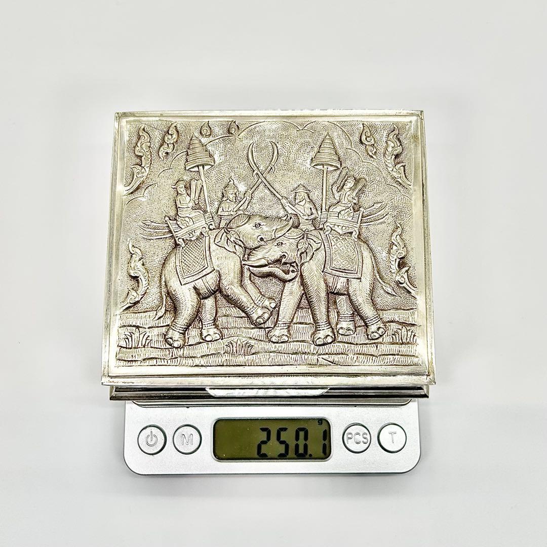 希少 アンティーク 象 銀 STARING 925 小物入れ ケース