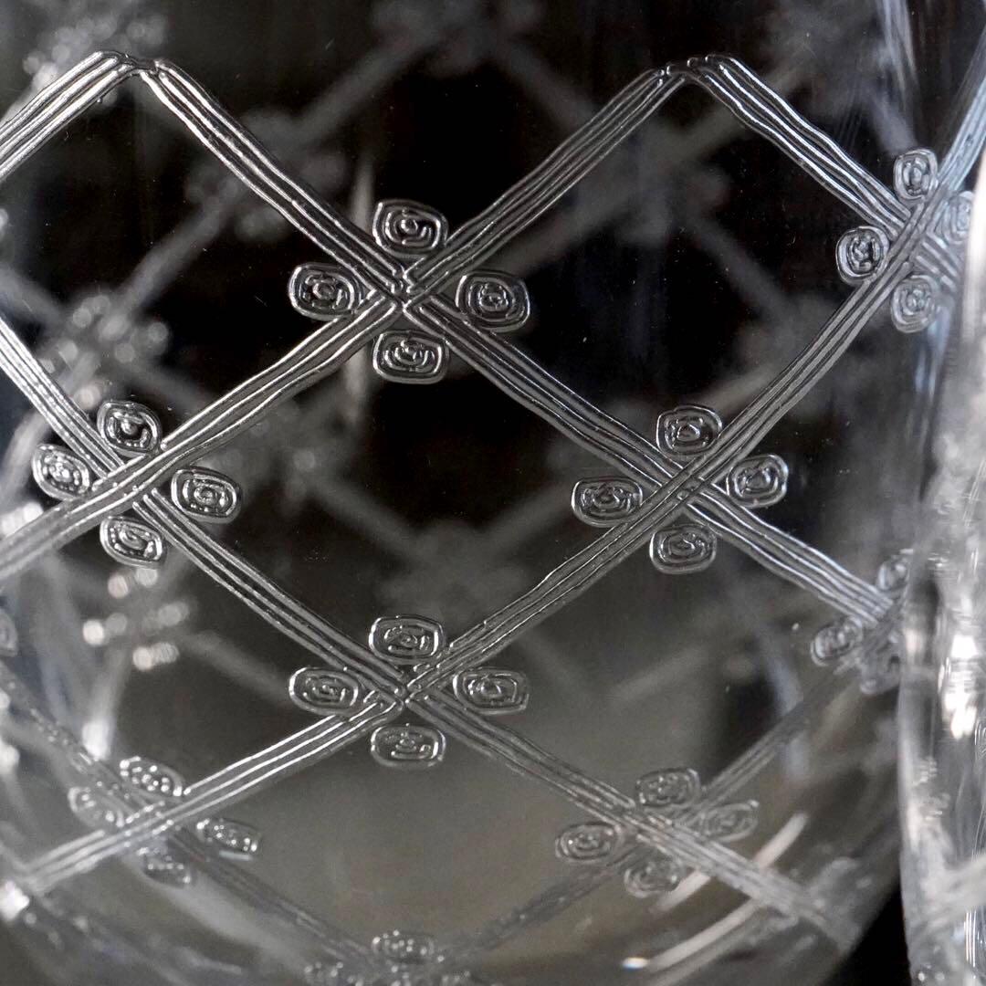 希少美品オールドサンルイSt Louisリジェ★ポートワイングラス★ペア★クロス