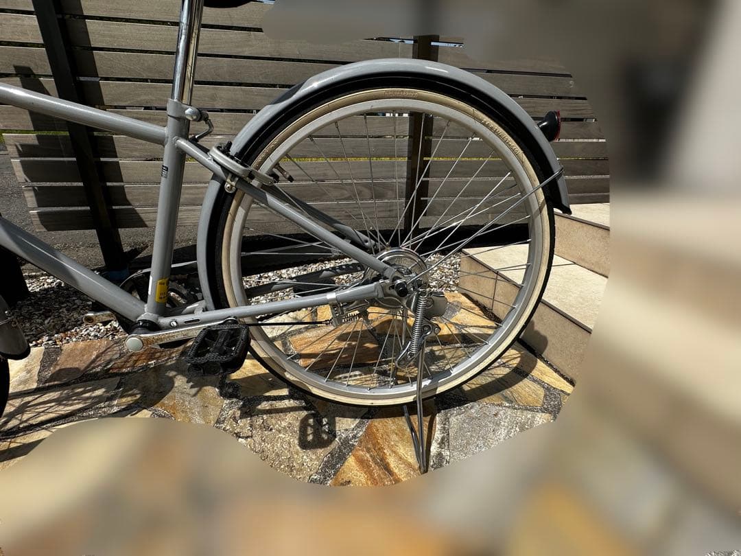 【直接引取り福井】　アサヒ　子供用自転車　24インチ　グレー