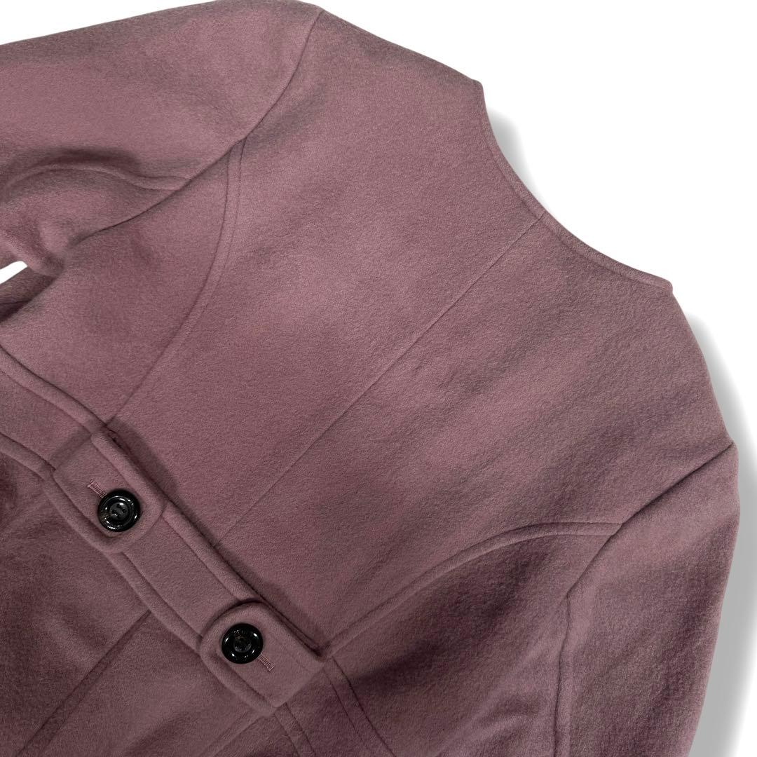 ブルーレーベル プリンセスライン メガチェック ウールメルトン ロングコート