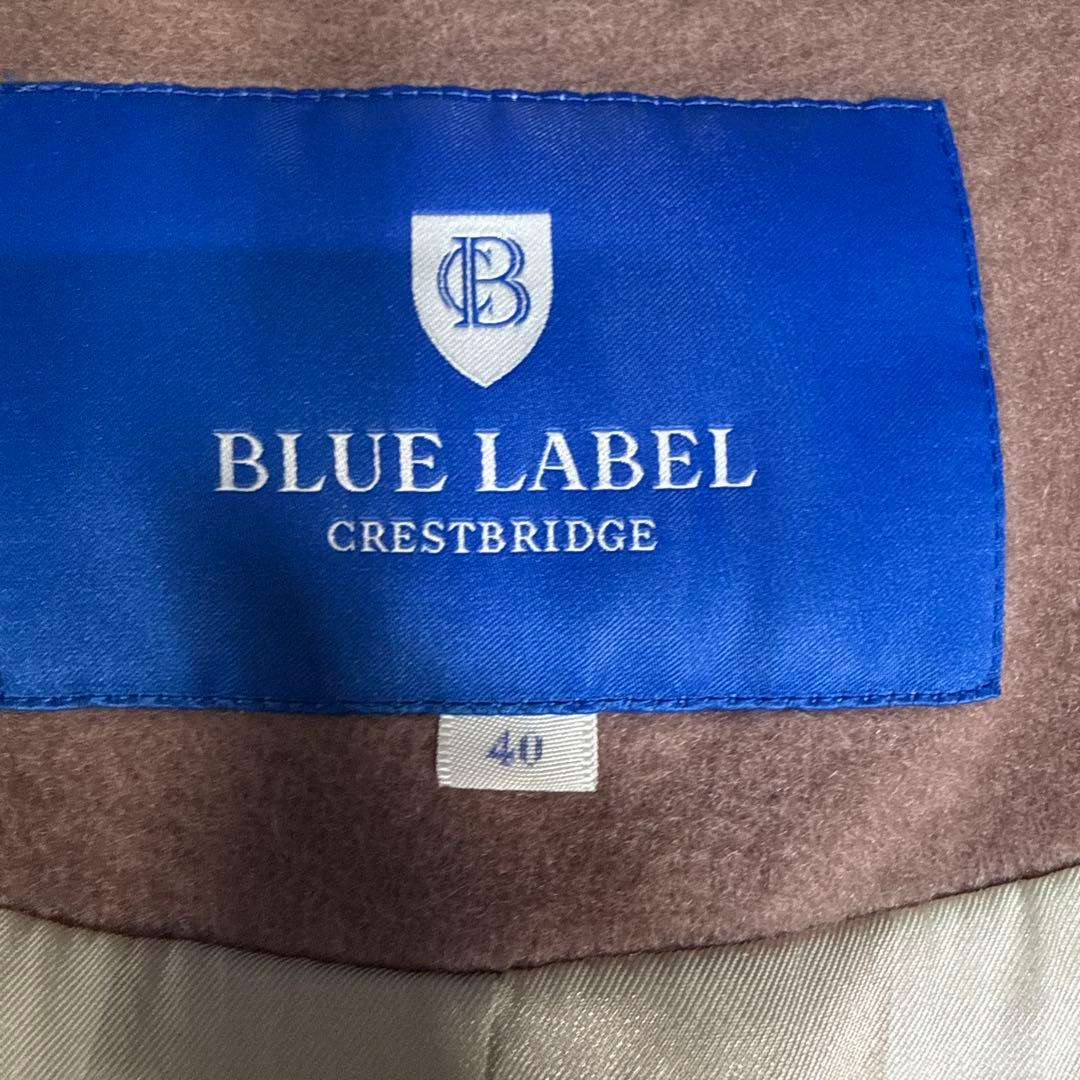 ブルーレーベル プリンセスライン メガチェック ウールメルトン ロングコート