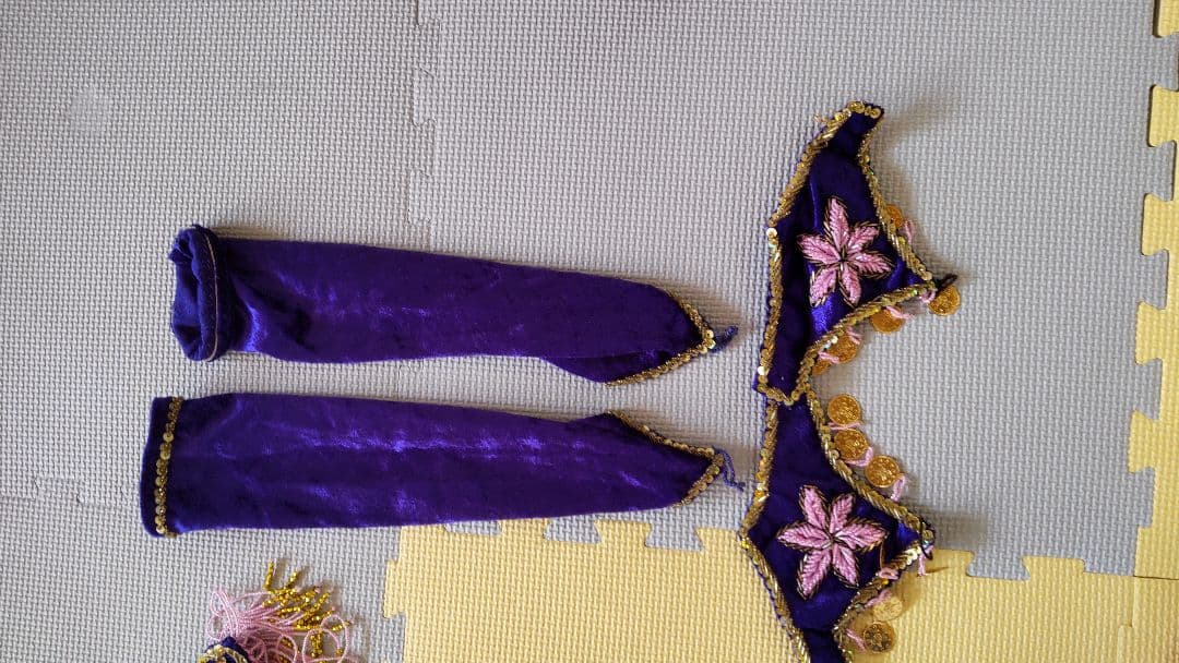 値下げ　ベリーダンス セットアップ 紫 ピンク