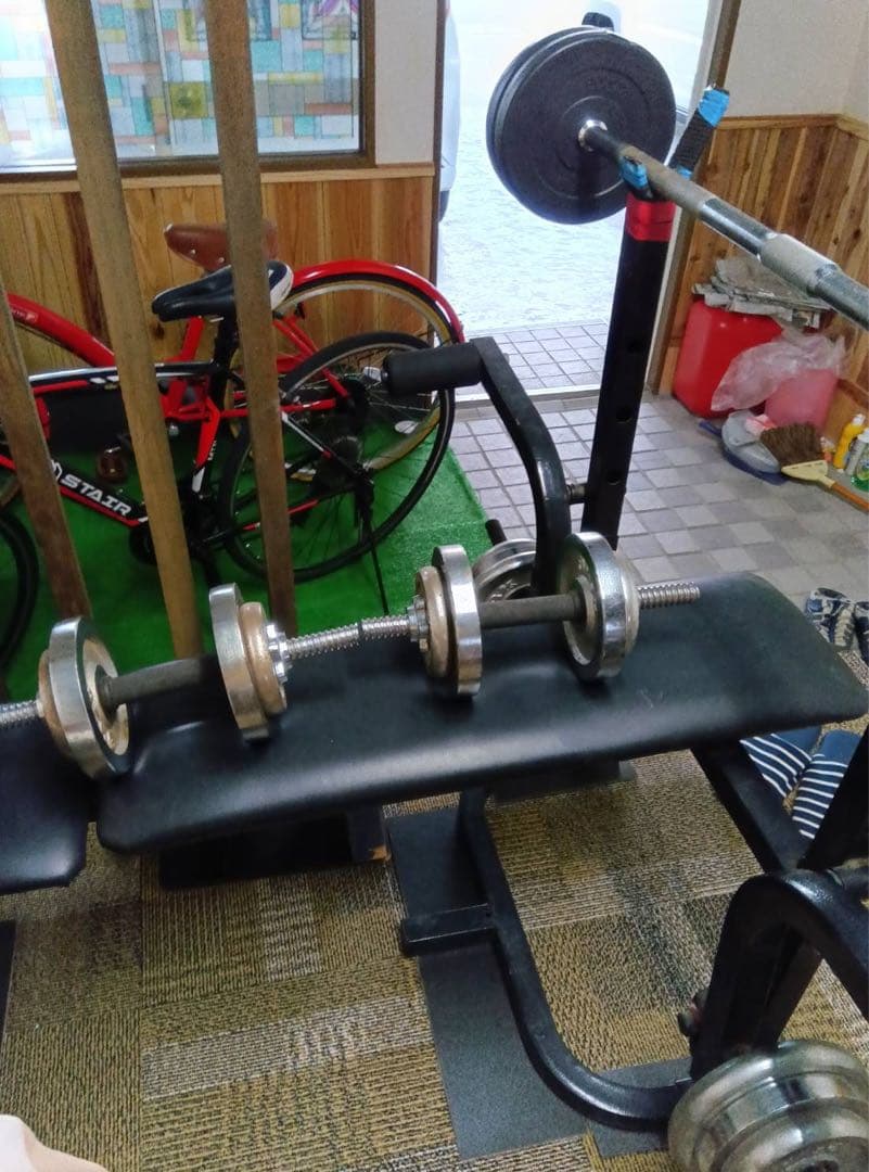 トレーニングベンチ バーベルセット
