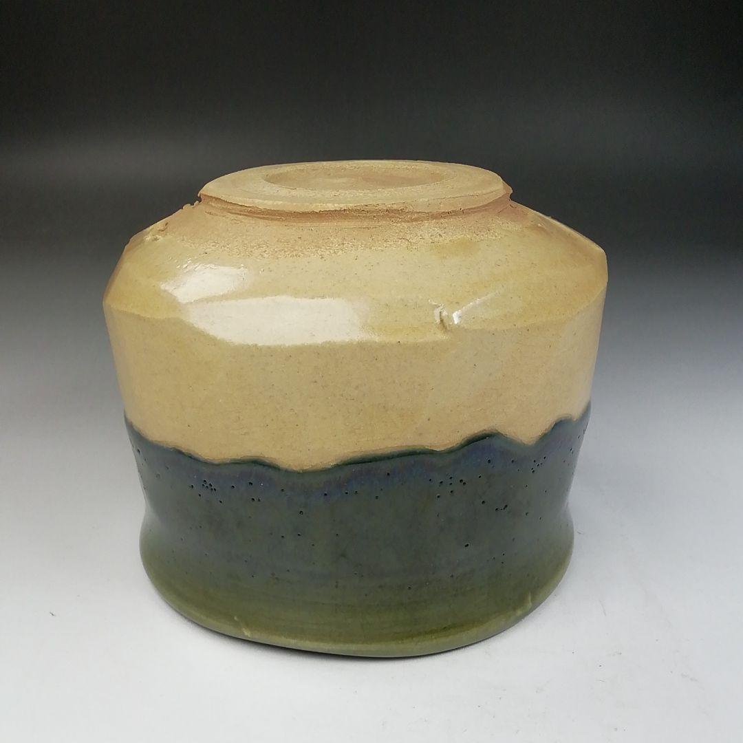 Ｔ７２７　茶碗　『織部茶碗』『作山窯　小池斉 造』　共箱　抹茶碗　茶道具