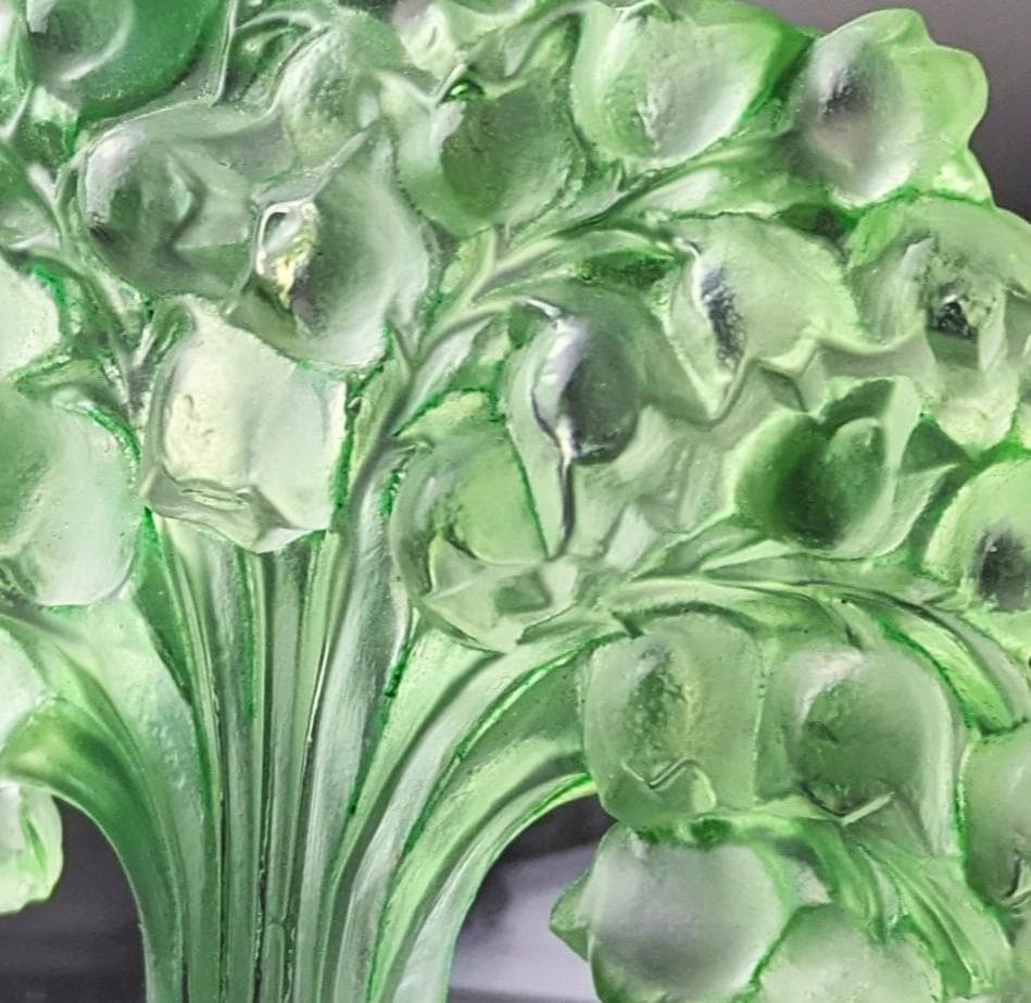 いちりんりんさん専用ルネ・ラリック幸運の鈴蘭ミュゲ緑彩パティナリングディッシュ希