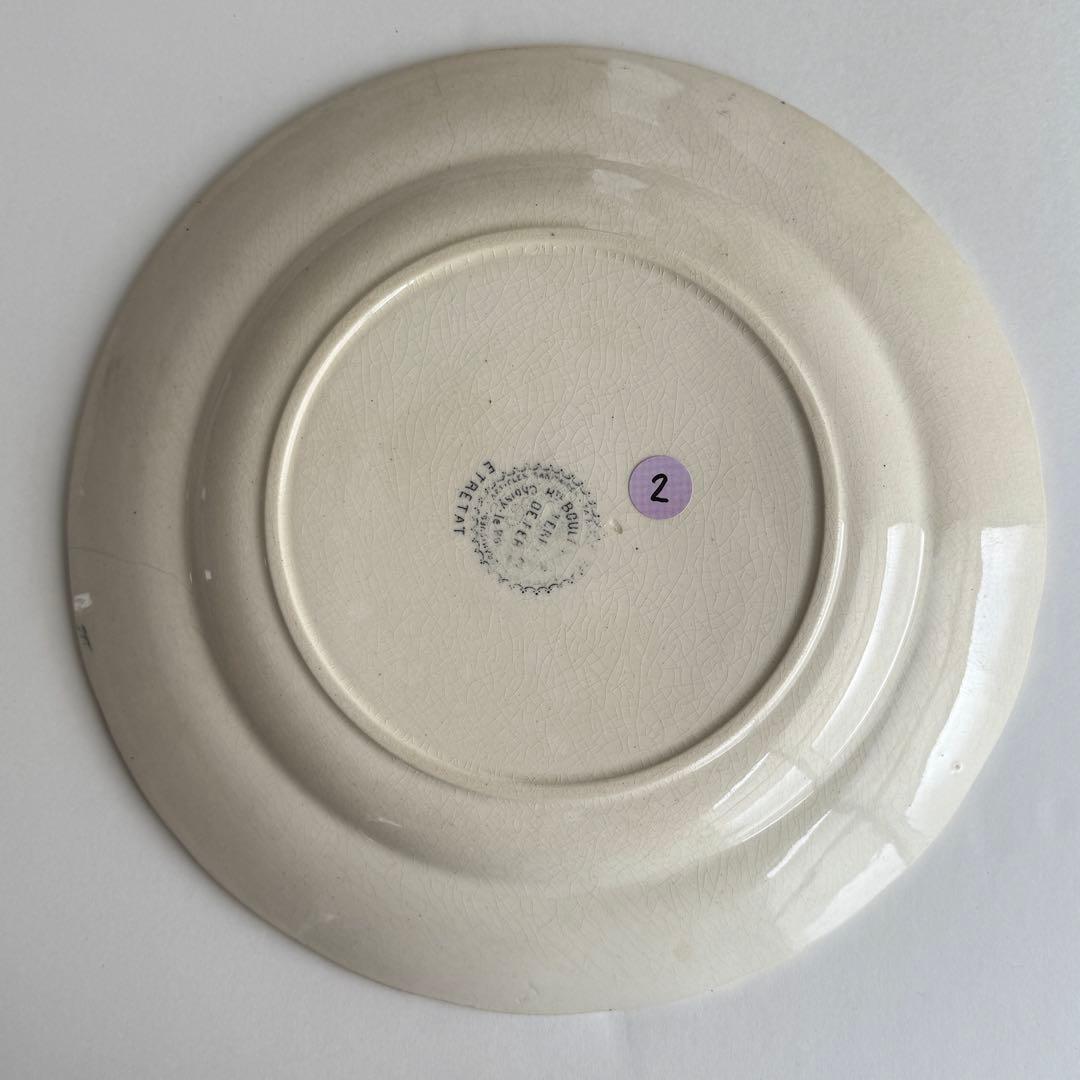 フランスアンティーク　ショワジールロウ　ETRETAT ディナープレート　2枚