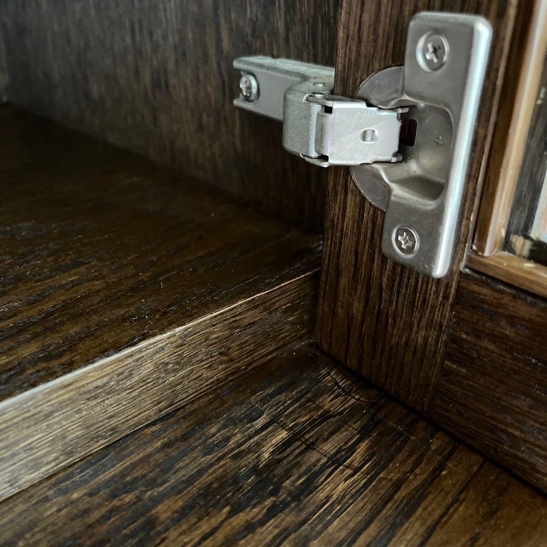 柏木工　ガラスキャビネット　アンティーク　店舗什器　楢材　食器棚