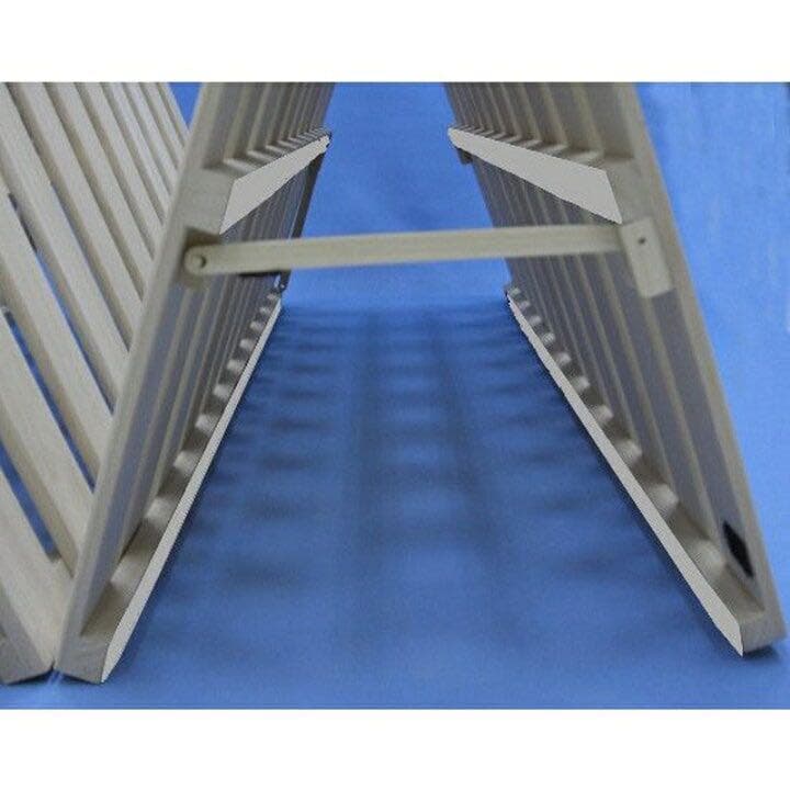 長さ210cm 四つ折りすのこベッド 長板タイプ シングル (日本製)