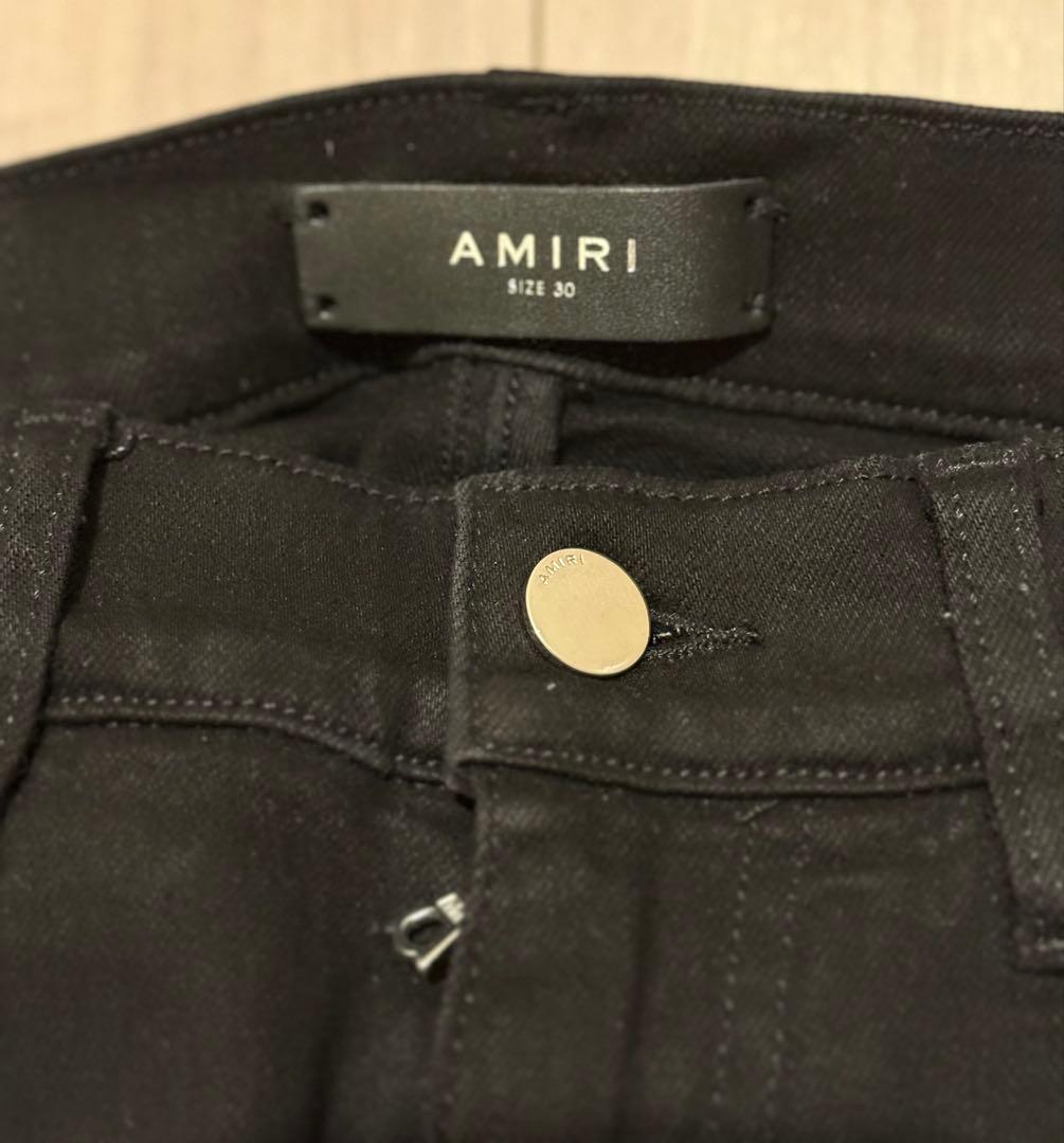 AMIRI アミリ MX1 デニム ブラック 30 レザーパッチ