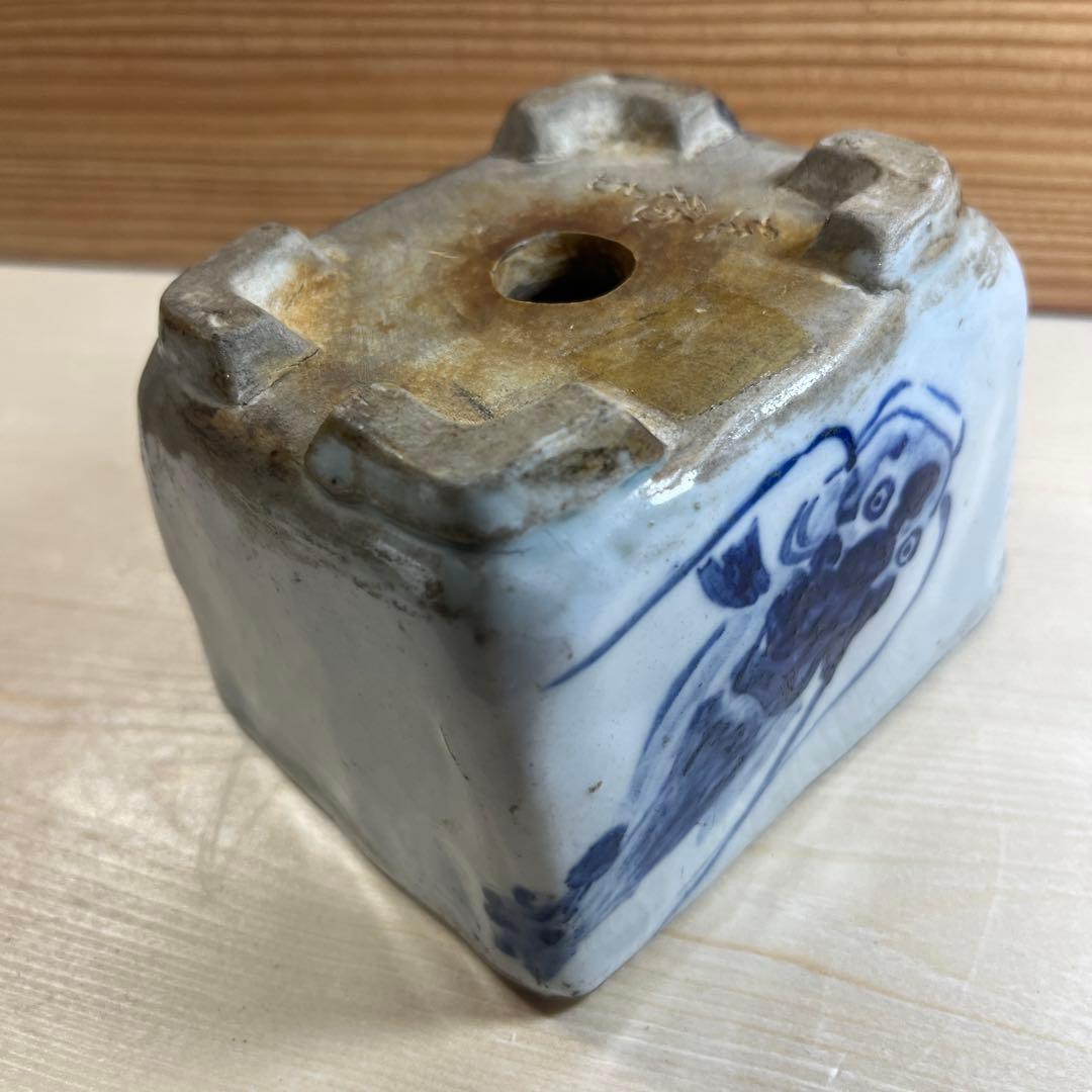 東福寺　植木鉢　落款有り　ナマズ柄