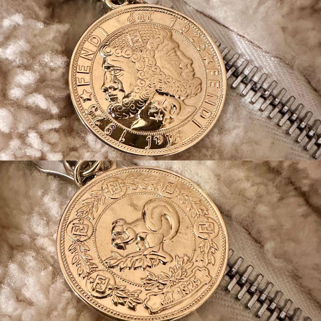 FENDI フェンディ ズッカ　2WAYハンドバッグ ショルダーバッグ ボア付き