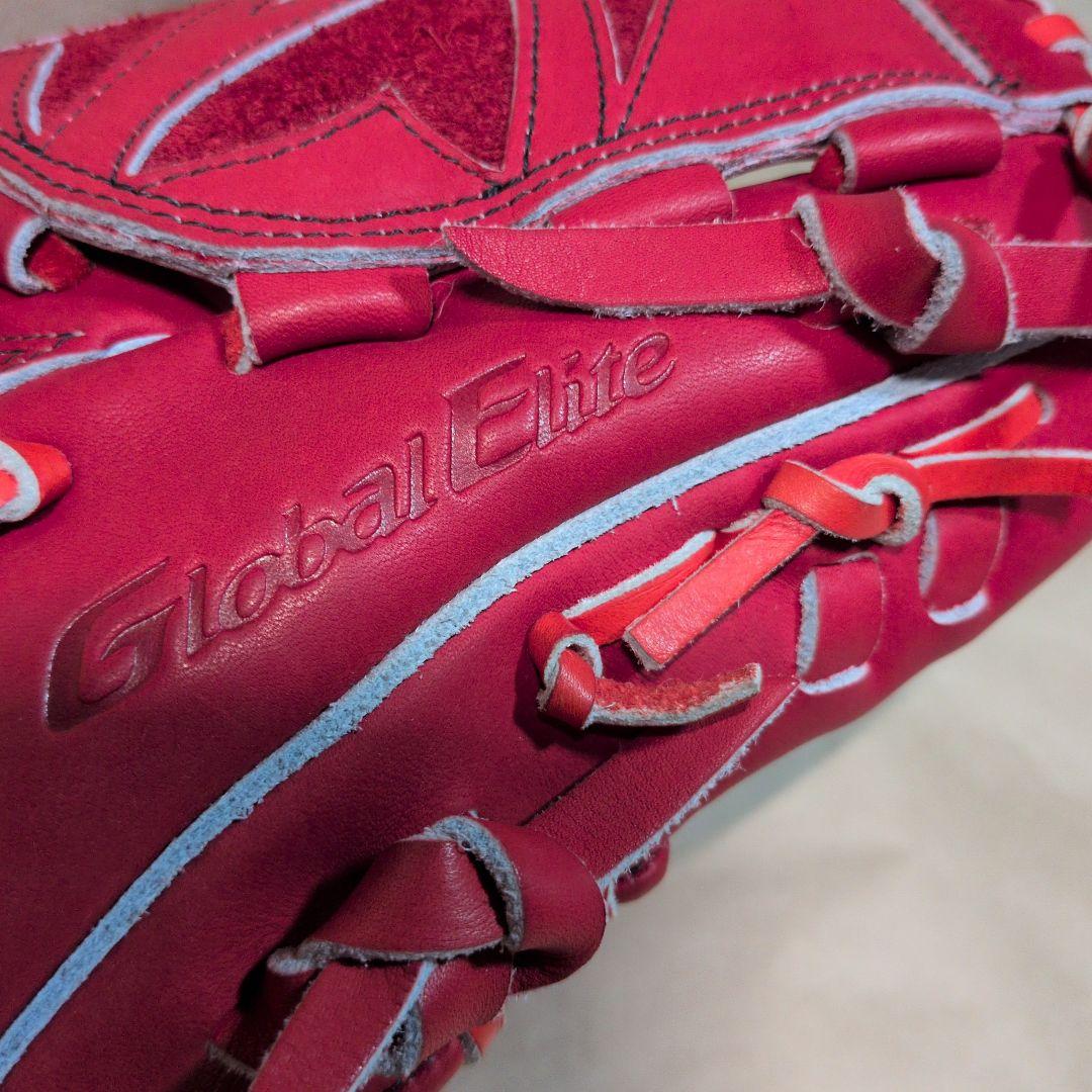 ミズノ:右投げ用:硬式用グラブ:投手用:サイズ11:色:ラディッシュ