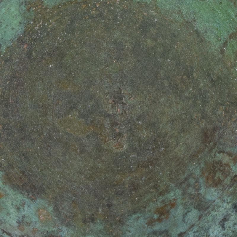 はな　茶道具　唐銅風炉師　藤井宗喜作　青銅　杵形花入　共箱　C　9203