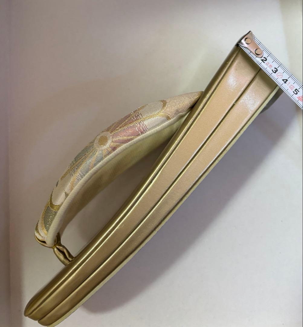 【kota】ICHIKURA 和装用バッグ 草履のセット ゴールド