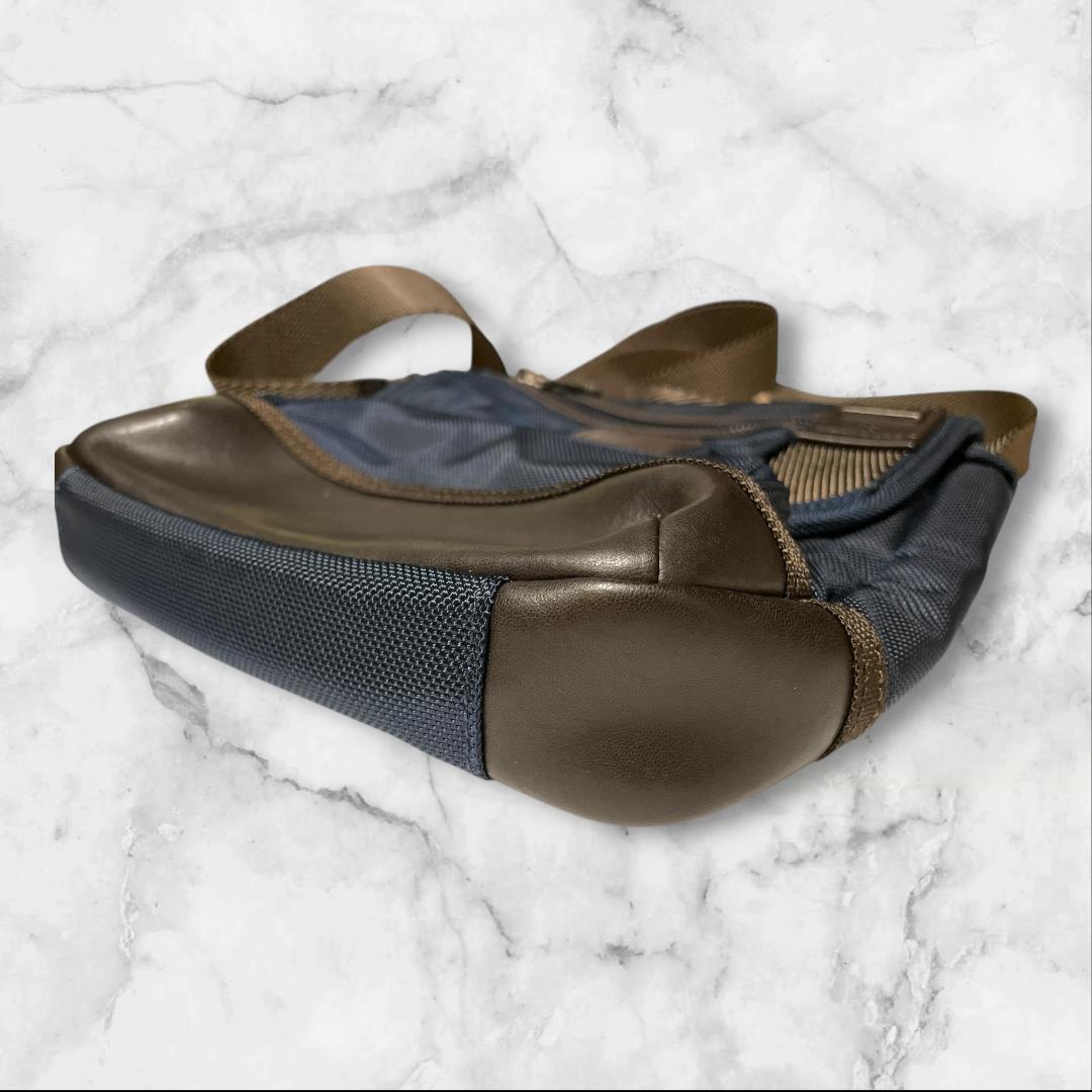 TUMI ショルダーバッグ ネイビー×ブラウン 斜め掛け 正規品