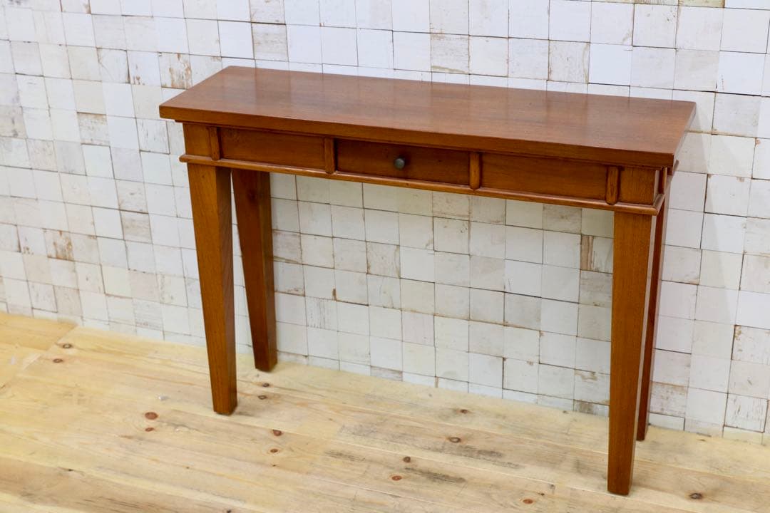 GMIK392○アジアン コンソールテーブル 飾り台 無垢 木製 花台 アンテ