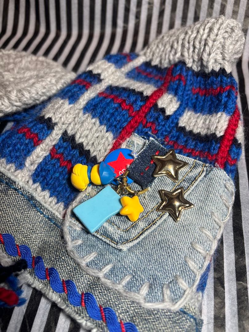 57◆ アーガイルデニムニット【OROKU】　パピリーヒルズ