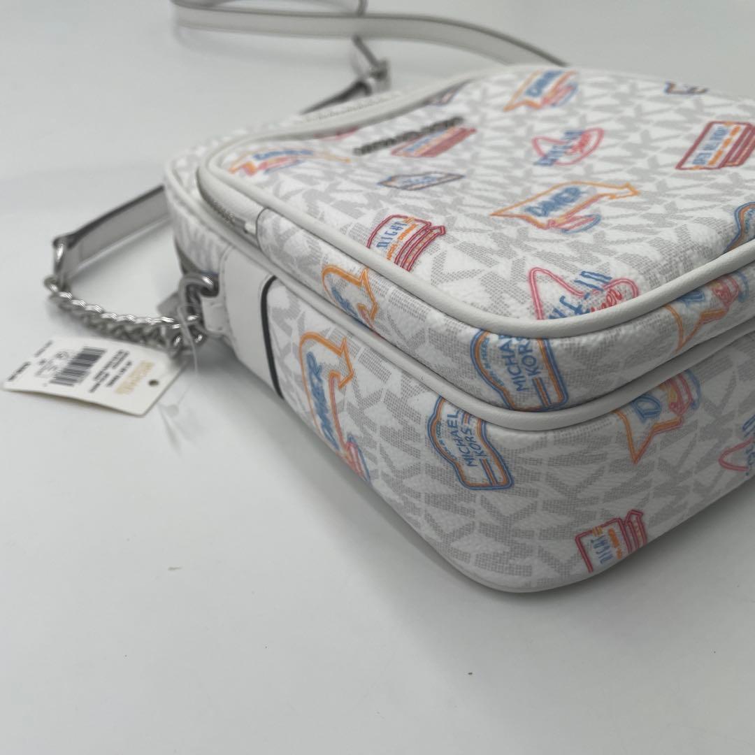 新品タグ付✨マイケルコース ショルダーバッグ ダイナー ネオン サイン 白