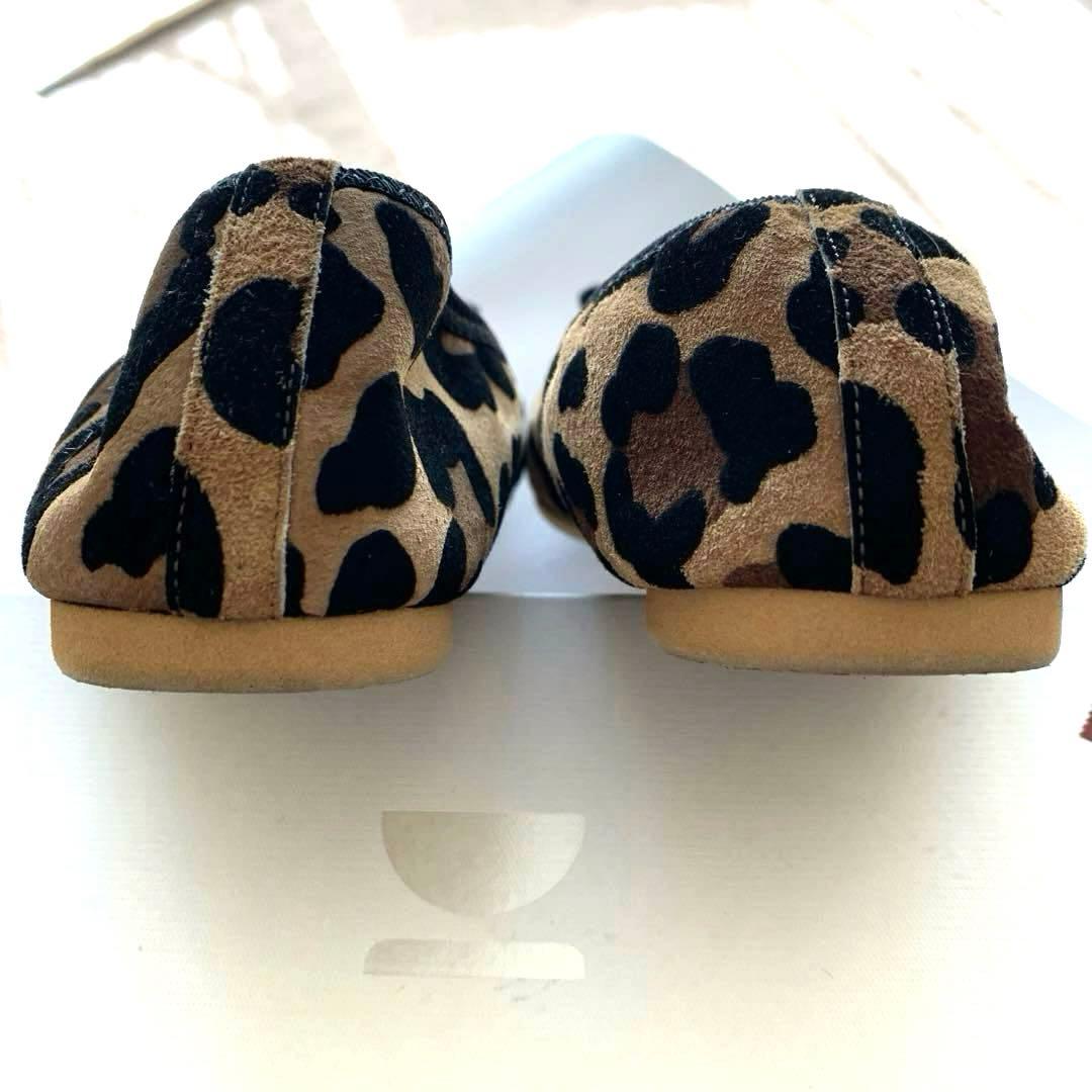 【極美品】kurun TOKYO バレエシューズ　スクエアトゥ　レオパード