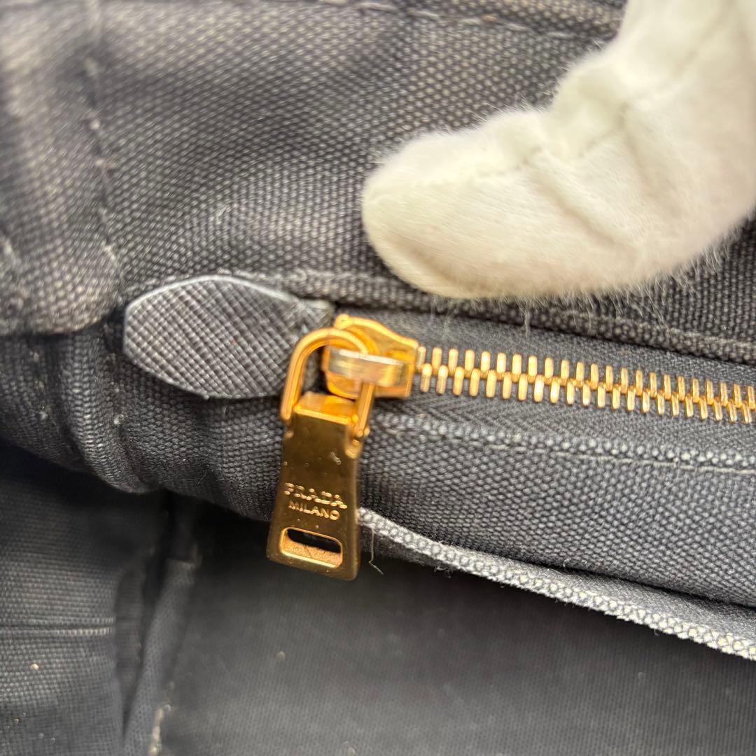 プラダ カナパ Sサイズ 2WAY キャンバス ショルダーバッグ