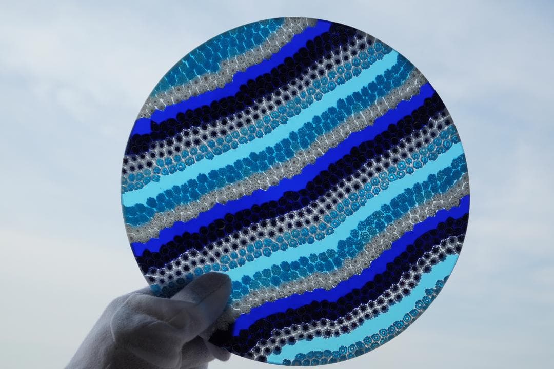 ヴェネチアングラス ミルフィオリ プレート エルコーレモレッティ 飯塚亜裕子