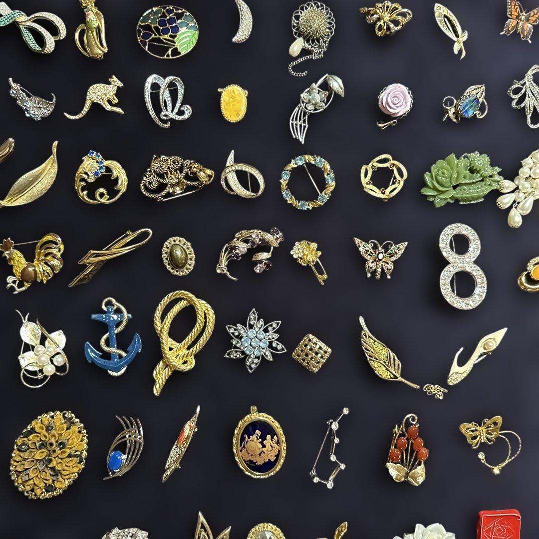 【vintage】多様なデザインのブローチセット　130点以上　まとめ売り