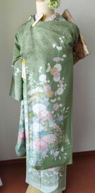 かめ様　422.振袖7点セット 正絹フルセット成人式　落款