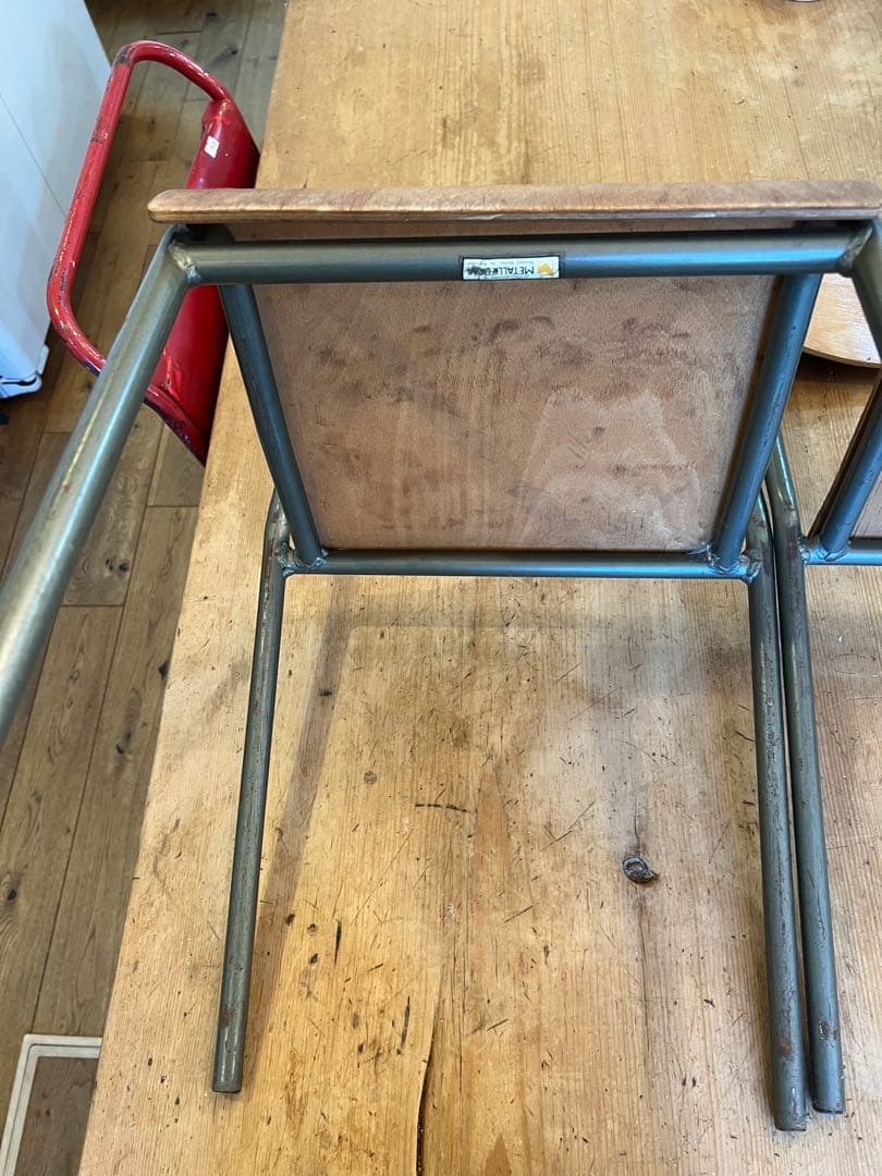 英国ヴィンテージキッススクールチェアー2脚セット