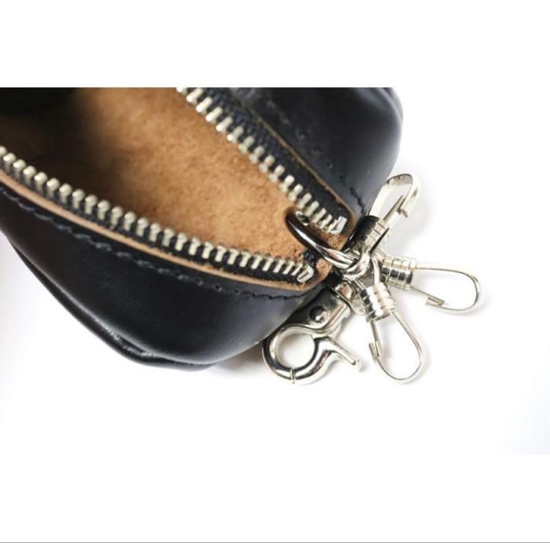 Schott ブラックレザーキーホルダーセット