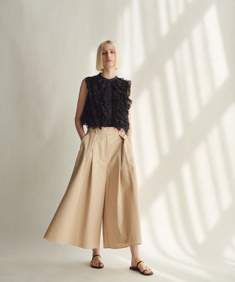 未使用 SA VILLE / SA VIE ツイルクロスタックフレアパンツ