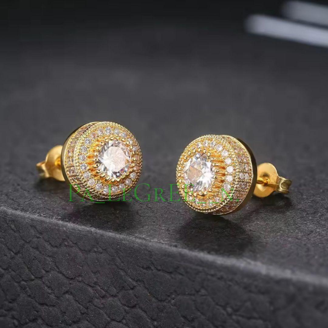 pp0pピアス♪　メンズ　レディース　モアサナイト　S925　プラチナ　18k