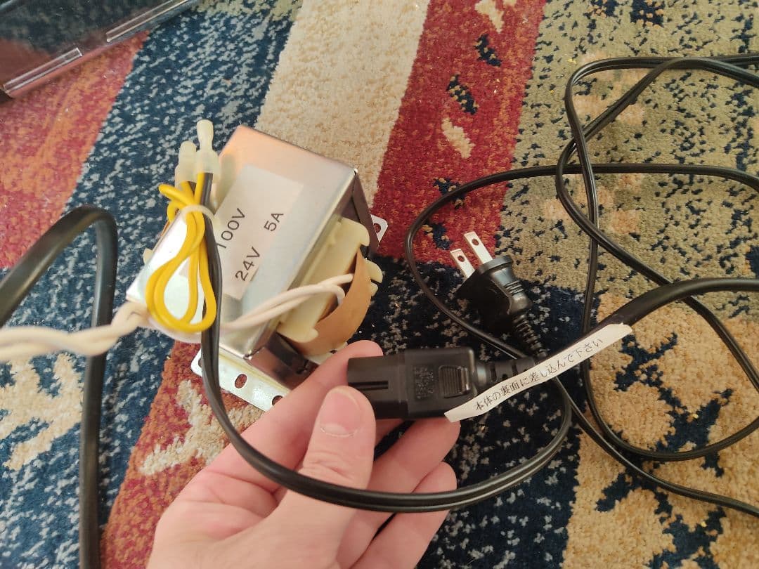 【値下げ】パチスロ実機 超GANTZ 不要機、トランス付電源コード セット