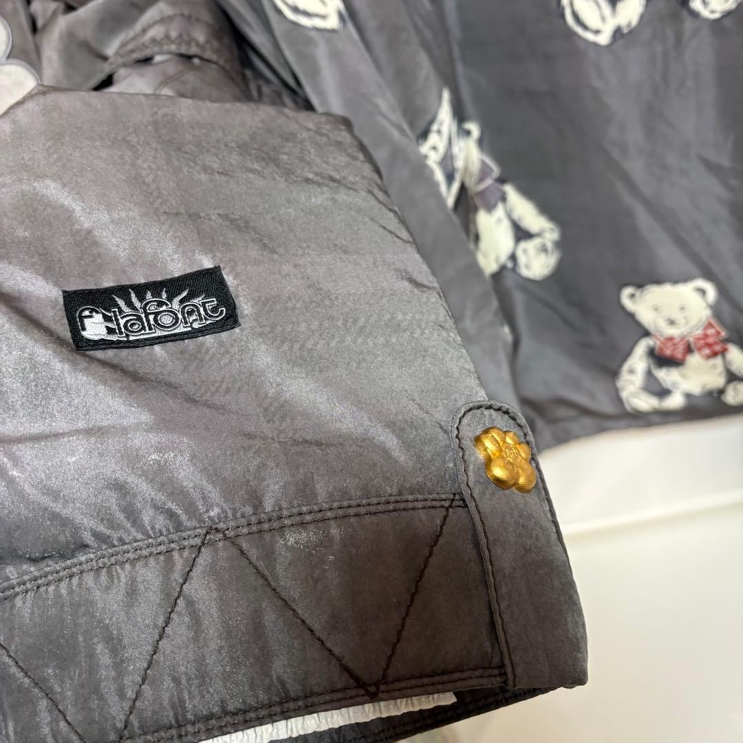 Lafont スキーウェア　アウター　くま柄　グレー　金装飾　上下セット