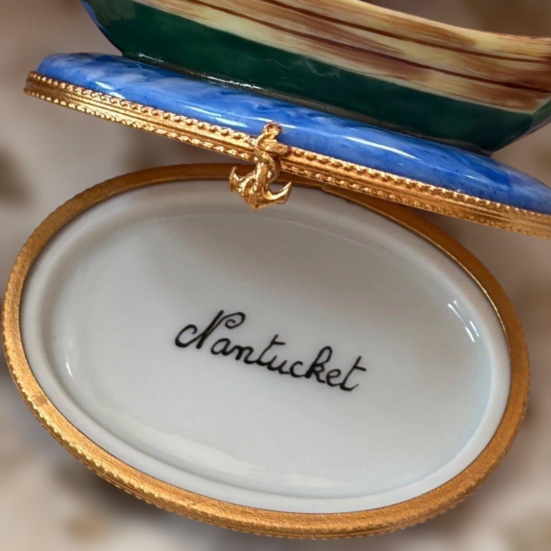 リモージュ　ナンタケット島　小物入れ　ナンタケットバスケット